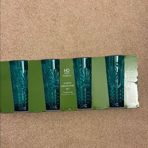 HD Designs Teal Drinkware Set